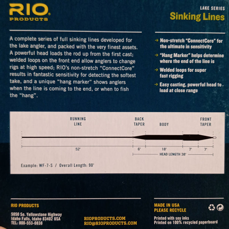 FINE SERIE - RIO Lake Series Sinking Line Full Sink