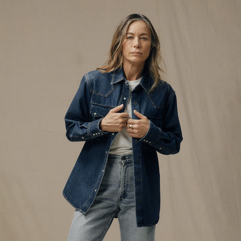 Filson Camicia Western in denim donna
