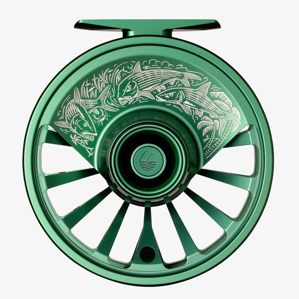 GLA 5/6 Mulinello da pesca a mosca con lenza, accessorio per pescatore, ruota da pesca con lenza, corpo in plastica e bobina mulinelli per pesca a