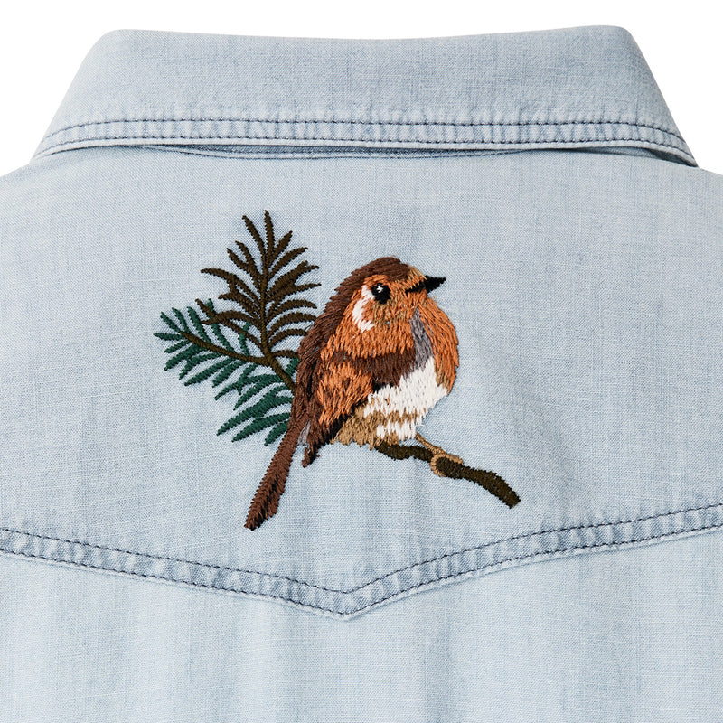 Filson EMBROIDERED WESTERN SHIRT CHAMBRAY donna