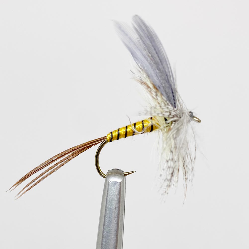 AMZfishing 2 mosche secche legate a mano #14 Adams Mayfly | pesca AMZfishing 2 mosche secche legate a mano #14 Adams Mayfly | pesca