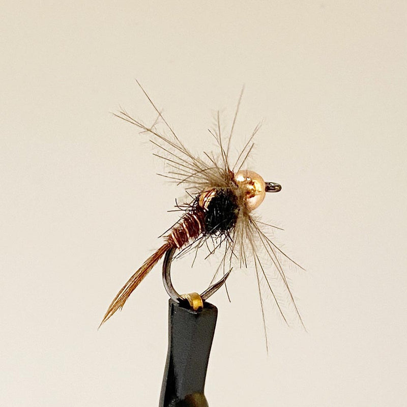 Mosche Da Pesca Italiane Mosca Artificiale Jig Nymph - Bianca E Marrone Mosche Da Pesca Italiane Mosca Artificiale Jig Nymph - Bianca E Marrone
