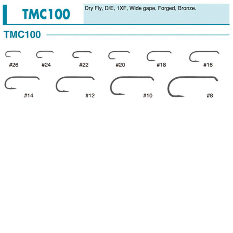 TMC 100 - 10 - Ami da mosca asciutti Tiemco 100