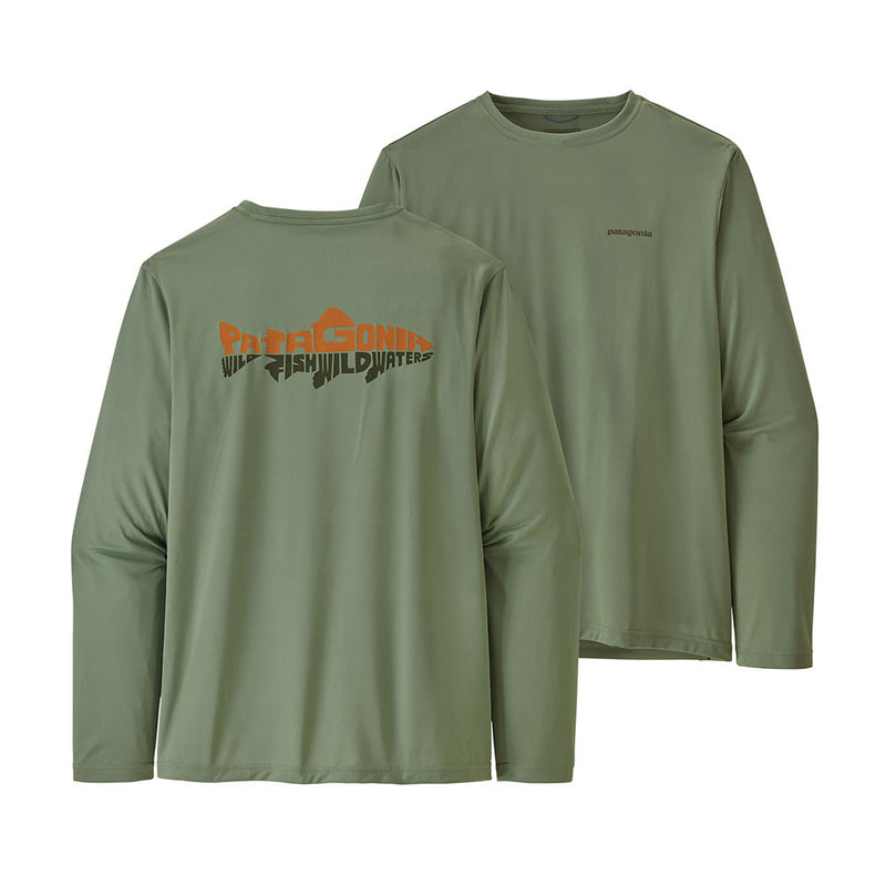 Patagonia Men's Long Sleeved Capilene Cool Daily Fish Graphic