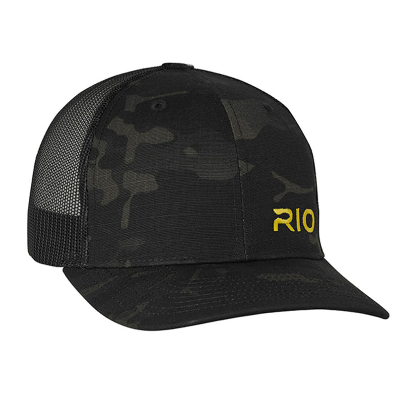 Rio Logo Mesh Back Black Camo Cappello